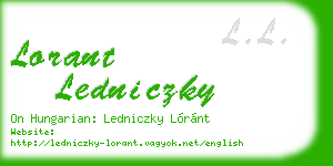 lorant ledniczky business card